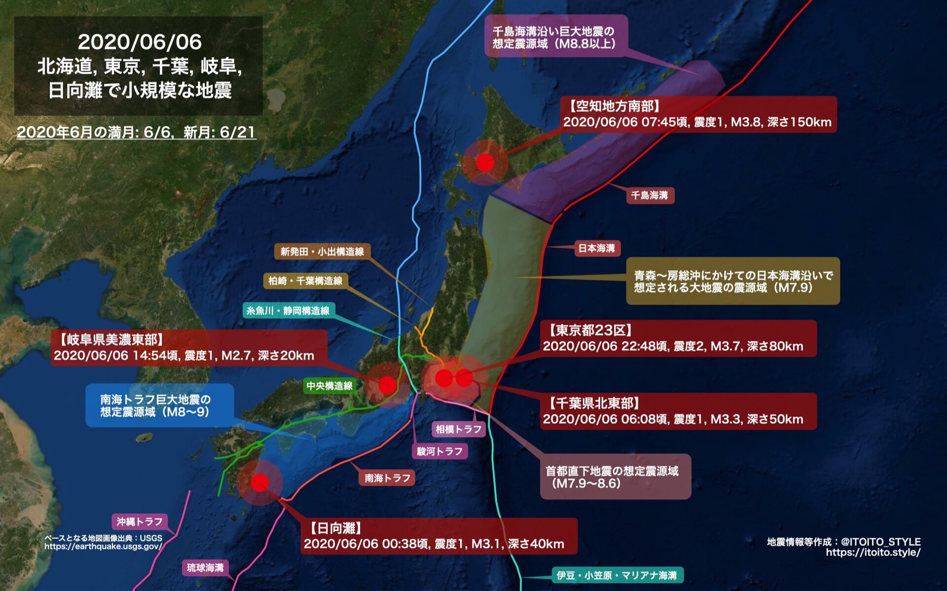 全国 北海道 東京 千葉 岐阜 日向灘で小規模な地震 06 06 Itoito Style